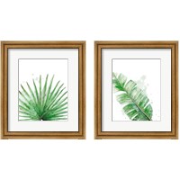 Framed 'Palm Frond 2 Piece Framed Art Print Set' border=