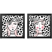 Framed 'Pretty Faces 2 Piece Framed Art Print Set' border=