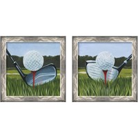 Framed 'Tee Off 2 Piece Framed Art Print Set' border=