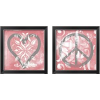 Framed Love & Peace 2 Piece Framed Art Print Set