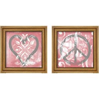 Framed Love & Peace 2 Piece Framed Art Print Set