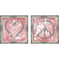 Framed Love & Peace 2 Piece Framed Art Print Set