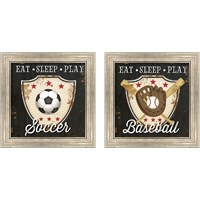 Framed Eat, Sleep, Play 2 Piece Framed Art Print Set