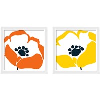 Framed 'Pop Art Floral  2 Piece Framed Art Print Set' border=