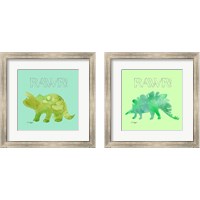 Framed 'Green Stego 2 Piece Framed Art Print Set' border=