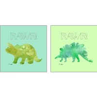 Framed 'Green Stego 2 Piece Art Print Set' border=