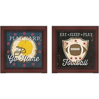 Framed 'Football 2 Piece Framed Art Print Set' border=