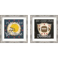 Framed 'Football 2 Piece Framed Art Print Set' border=