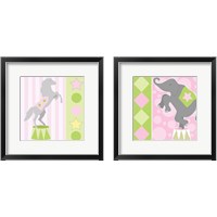 Framed 'Baby Big Top Pink 2 Piece Framed Art Print Set' border=