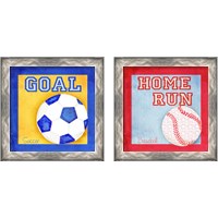 Framed 'Sports Fan 2 Piece Framed Art Print Set' border=