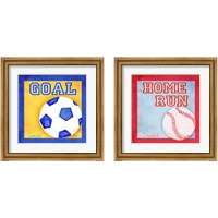 Framed 'Sports Fan 2 Piece Framed Art Print Set' border=