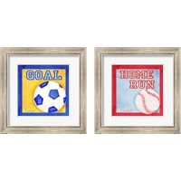 Framed 'Sports Fan 2 Piece Framed Art Print Set' border=