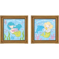 Framed 'Magical Mermaid 2 Piece Framed Art Print Set' border=