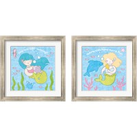Framed 'Magical Mermaid 2 Piece Framed Art Print Set' border=