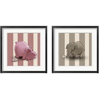 Framed 'Baby Animal 2 Piece Framed Art Print Set' border=