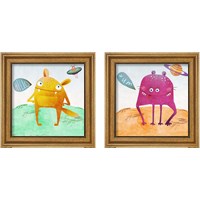 Framed 'Alien Friend  2 Piece Framed Art Print Set' border=