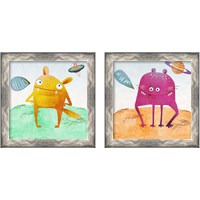 Framed 'Alien Friend  2 Piece Framed Art Print Set' border=