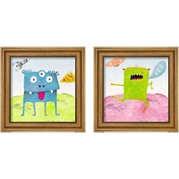 Framed 'Alien Friend  2 Piece Framed Art Print Set' border=