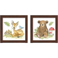 Framed 'Baby Woodland 2 Piece Framed Art Print Set' border=