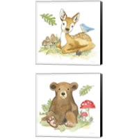 Framed Baby Woodland 2 Piece Canvas Print Set