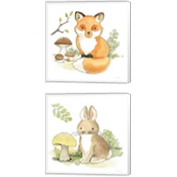 Framed 'Baby Woodland 2 Piece Canvas Print Set' border=