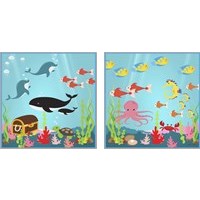 Framed 'Under the Sea 2 Piece Art Print Set' border=