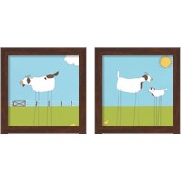 Framed 'Stick-leg Goat 2 Piece Framed Art Print Set' border=