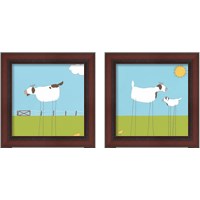 Framed Stick-leg Goat 2 Piece Framed Art Print Set