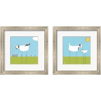 Framed 'Stick-leg Goat 2 Piece Framed Art Print Set' border=