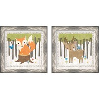 Framed 'Woodland Hideaway 2 Piece Framed Art Print Set' border=