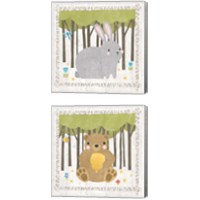 Framed 'Woodland Hideaway 2 Piece Canvas Print Set' border=