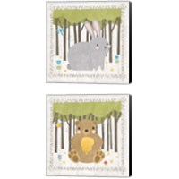 Framed 'Woodland Hideaway 2 Piece Canvas Print Set' border=