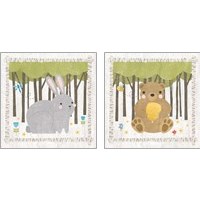 Framed 'Woodland Hideaway 2 Piece Art Print Set' border=