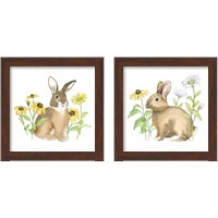 Framed Wildflower Bunnies 2 Piece Framed Art Print Set