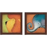 Framed 'Animal WOW 2 Piece Framed Art Print Set' border=