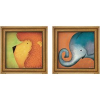 Framed 'Animal WOW 2 Piece Framed Art Print Set' border=