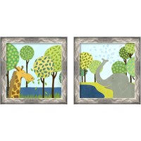 Framed Jungle Fun 2 Piece Framed Art Print Set