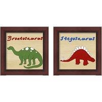 Framed 'Dino 2 Piece Framed Art Print Set' border=