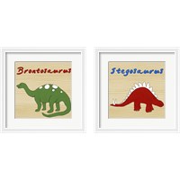 Framed 'Dino 2 Piece Framed Art Print Set' border=