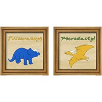 Framed 'Dino 2 Piece Framed Art Print Set' border=