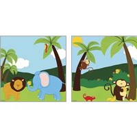 Framed Jungle Jamboree 2 Piece Art Print Set