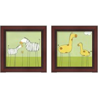 Framed Children's Stick-Leg Safari 2 Piece Framed Art Print Set