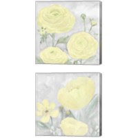 Framed 'Peaceful Repose Gray & YellowSeries 2 Piece Canvas Print Set' border=