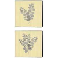 Framed 'Natural Inspiration Eucalyptus Panel Gray & Yellow 2 Piece Canvas Print Set' border=