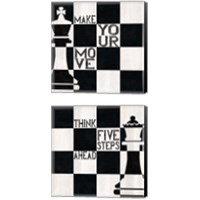Framed 'Chess 2 Piece Canvas Print Set' border=