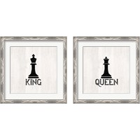 Framed Chess King & Queen 2 Piece Framed Art Print Set