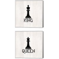 Framed 'Chess King & Queen 2 Piece Canvas Print Set' border=