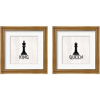 Framed Chess King & Queen 2 Piece Framed Art Print Set