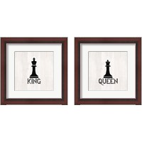 Framed Chess King & Queen 2 Piece Framed Art Print Set