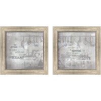 Framed 'Textured Sentiment Kitchen 2 Piece Framed Art Print Set' border=